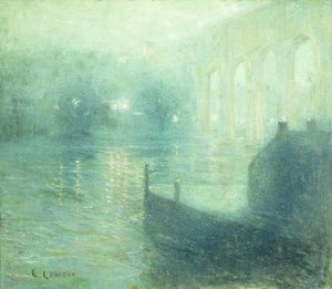 Harlem River la nuit - Ernest Lawson