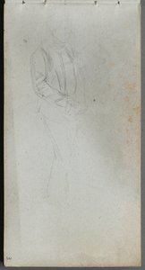 Carnet de croquis, page 03 : Étude de figure - Jean Louis Ernest Meissonier