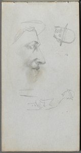 Carnet de croquis, page 14 : Figures - Jean Louis Ernest Meissonier
