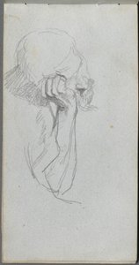 Carnet de croquis, page 16 : Figure mélancolique