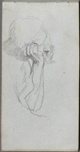 Carnet de croquis, page 16 : Figure mélancolique