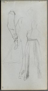 Carnet de croquis, page 31 : Étude de figures - Ernest Meissonier