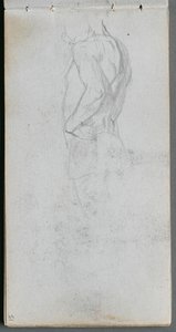 Carnet de croquis, page 51 : Étude de figure - Jean Louis Ernest Meissonier