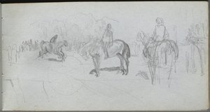 Carnet de croquis, page 52 : Étude de figure - Ernest Meissonier