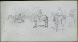 Carnet de croquis, page 52 : Étude de figure - Jean Louis Ernest Meissonier