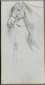 Carnet de croquis, page 55 : Étude pour un cheval - Ernest Meissonier