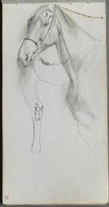 Carnet de croquis, page 55 : Étude pour un cheval - Jean Louis Ernest Meissonier