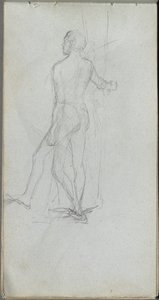 Carnet de croquis, page 60 : Étude de nu masculin - Jean Louis Ernest Meissonier
