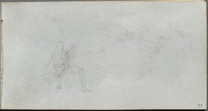 Carnet de croquis, page 77 : Étude de figure - Jean Louis Ernest Meissonier