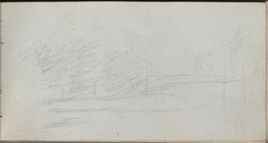 Carnet de croquis, page 78 : Étude de paysage - Jean Louis Ernest Meissonier