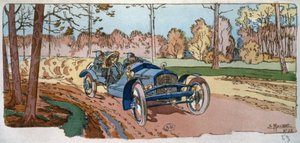 Georges Sizaire sur sa propre voiture, à la Coupe des voiturettes - Ernest Montaut