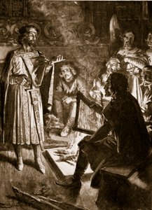 Le roi Canute et le poète, illustration de 