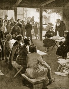 La fondation de Cambridge en 1109, illustration de 