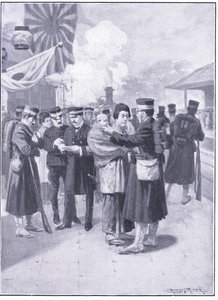 Troupes quittant Tokyo, illustration de l