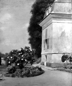 Le jardin et la maison à Queue-en-Brie