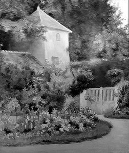 La tourelle et le jardin à Queue-en-Brie