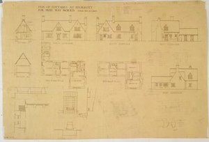 Paire de cottages à Kelmscott pour Miss May Morris, vers 1915