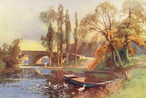 La Tamise : Pont de Chertsey - Ernest William Haslehust