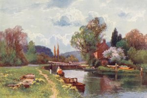 La Tamise : Hurley Lock - Ernest William Haslehust