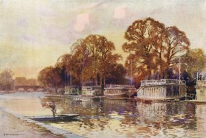 Les Barges du Collège et le Pont Folly - Ernest William Haslehust