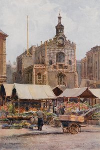 La place du marché et le Guildhall, Norwich - Ernest William Haslehust