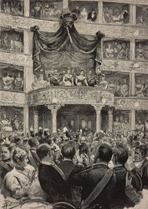 Umberto I et Marguerite de Savoie, accompagnés des souverains d