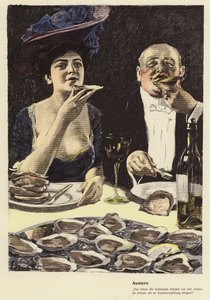 Manger des huîtres dans un restaurant