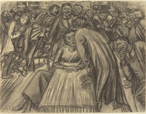 Le couple dans la foule - Ernst Barlach