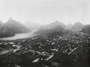 Kueilinfu, Kuangsi, Kueilin, la capitale provinciale, Vue vers le nord-ouest