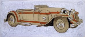 Illustration montrant une Delage 1924 avec carrosserie par Letourneur et Marchand - Ernst Deutsch Dryden