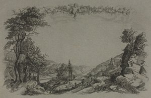 Six vues du château de Heidelberg : Couverture, scène de chasse - Ernst Fries