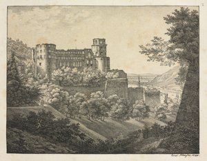 Six vues du château de Heidelberg : Vers le nord-est - Ernst Fries