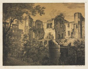 Six vues du château de Heidelberg : Partie occidentale - Ernst Fries