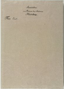 Six vues du château de Heidelberg : Enveloppe - Ernst Fries