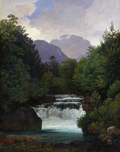 Vallée de montagne avec cascade - Ernst Kaiser