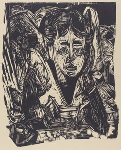 Fille rêvant, 1918 - Ernst Ludwig Kirchner