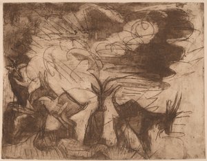 Chèvres et nuages, 1919 - Ernst Ludwig Kirchner