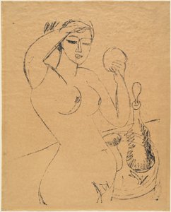 Jeune fille nue à sa toilette, 1912 - Ernst Ludwig Kirchner