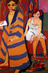 Autoportrait avec un modèle, 1907 - Ernst Ludwig Kirchner