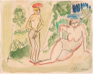 Deux baigneuses près des bois, 1910-1911