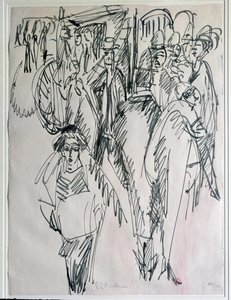 Une rue à Berlin, Allemagne - Ernst Ludwig Kirchner