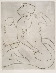 Nu dans une baignoire avec collier - Ernst Ludwig Kirchner