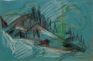 Alpe au clair de lune - Ernst Ludwig Kirchner