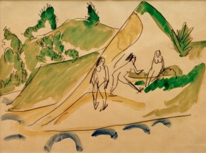 Baigneurs au lac de Moritzburg - Ernst Ludwig Kirchner