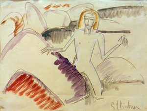 Baigneurs sur des pierres - Ernst Ludwig Kirchner