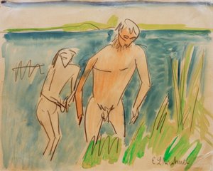 Baigneurs à Moritzburg - Ernst Ludwig Kirchner