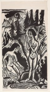Baigneuses dans les rochers. 1921 - Ernst Ludwig Kirchner