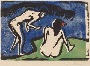 Couple se baignant - Ernst Ludwig Kirchner