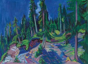 Étude de forêt de montagne. 1936 - Ernst Ludwig Kirchner