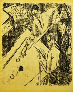 Joueur de billard; Billardspieler, 1915